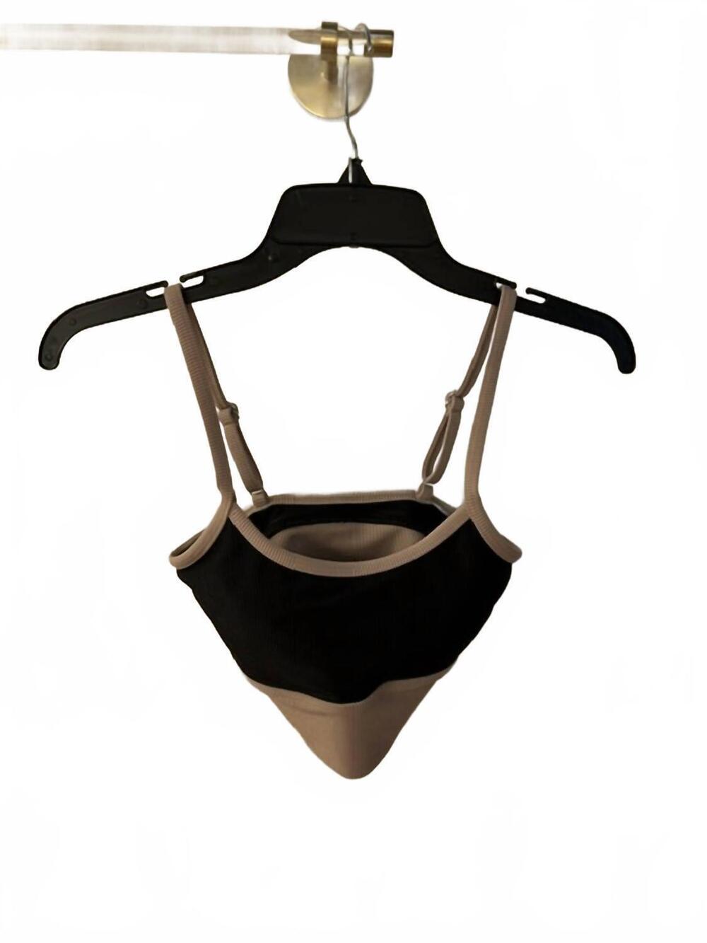 NEW LAINSNOW women's seabrook skinny strap top in hot chocolate